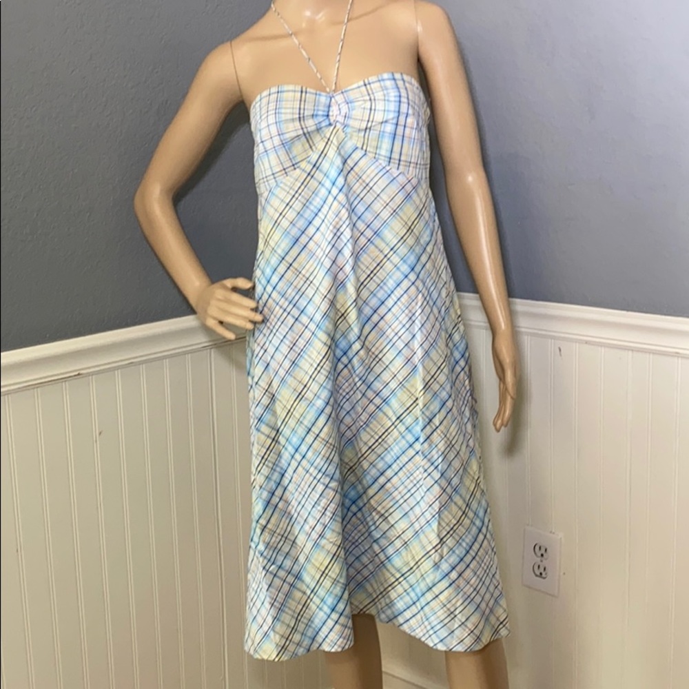 Loft Plaid Halter Dress size 10